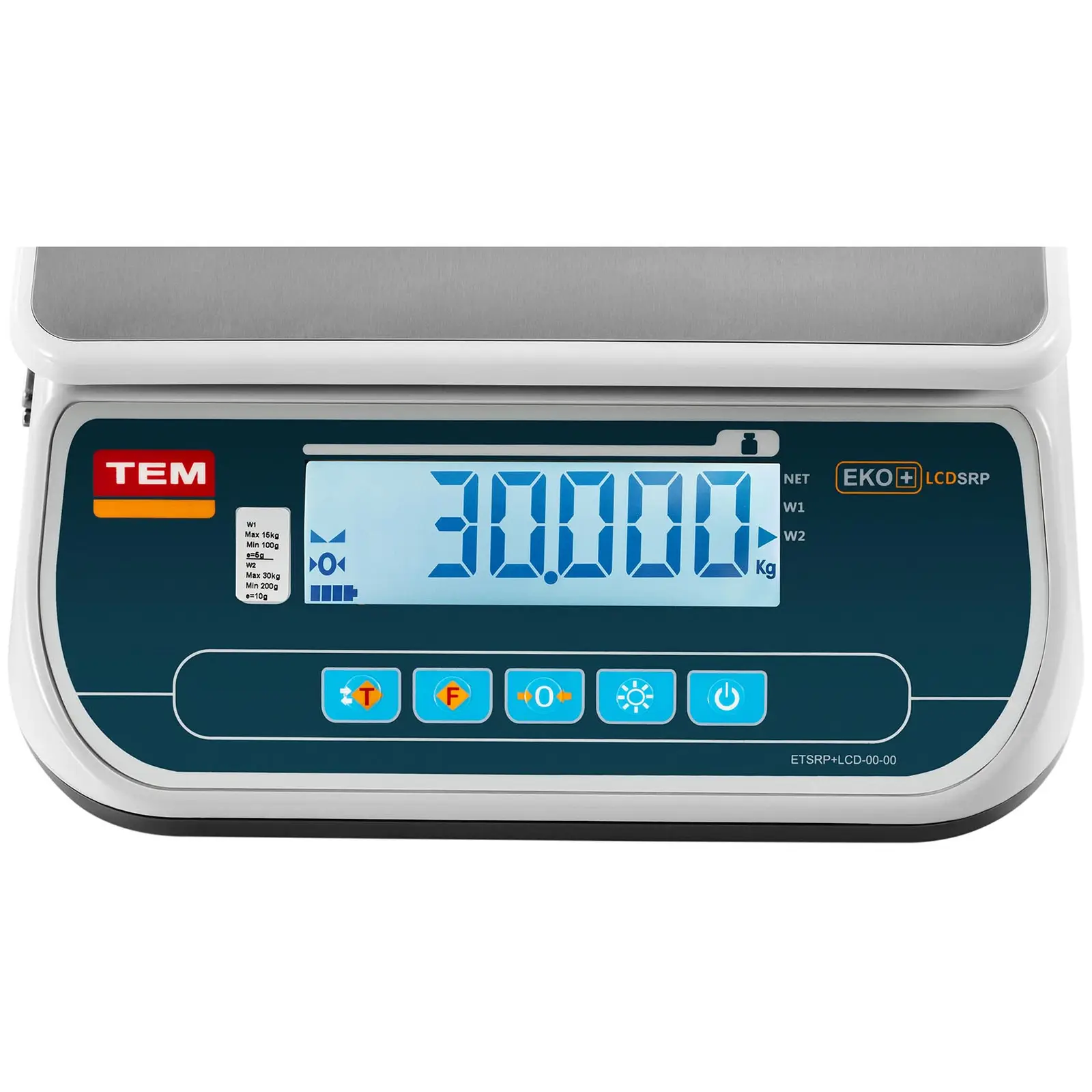 Tischwaage - geeicht Zone 2 - 30 kg / 10 g - LCD