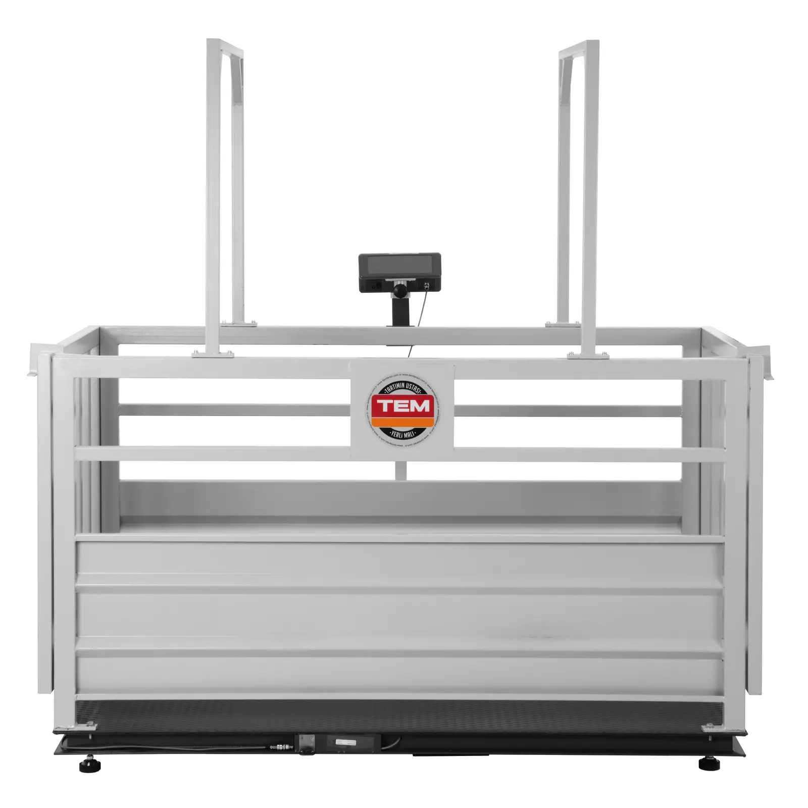 Váha na zvířata - cejchovaná - 200 g (0–600 kg) / 500 g (600–1 500 kg) - s mřížkou vhodná pro zvířata - LCD displej (Změna jednotek: Ano)