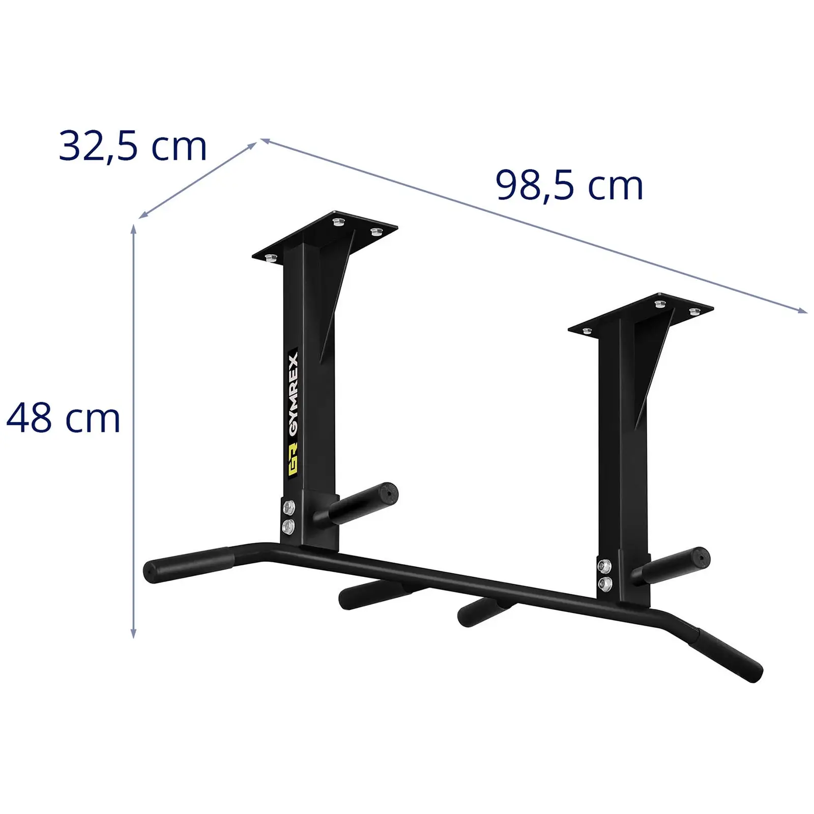 Ceiling-Mounted Pull-Up Bar - black