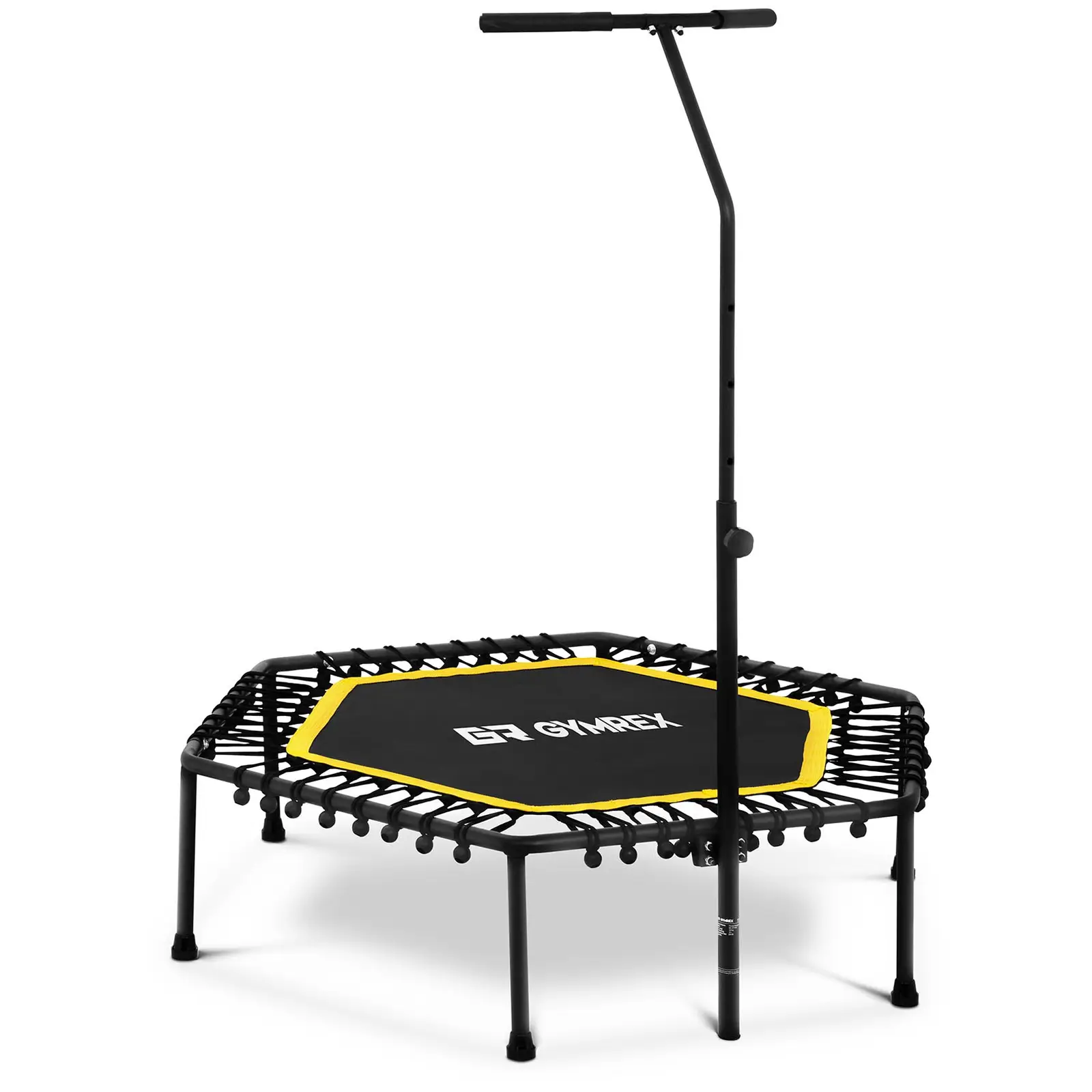 Fitness Trampoline - with handlebar - yellow