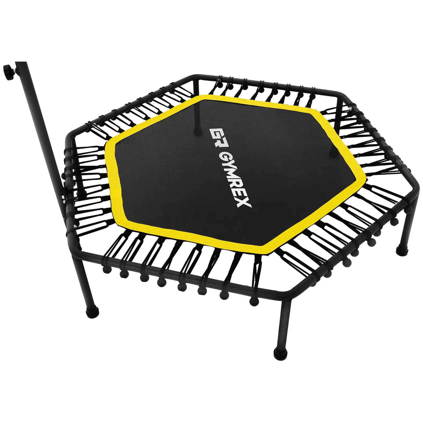 Trampoline de fitness avec barre de maintien - Jaune