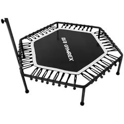 Fitness Trampoline - with handlebar - white