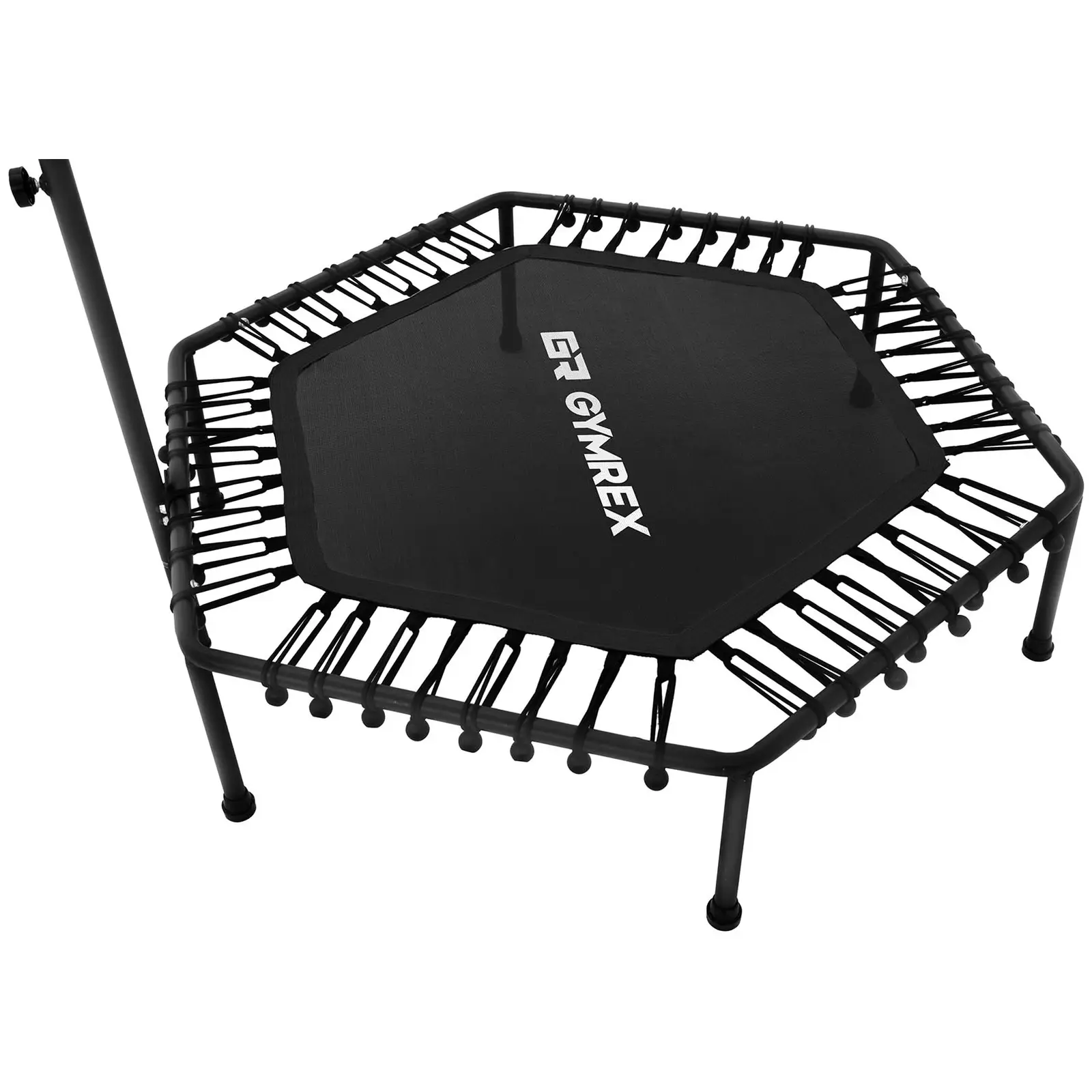 Trampoline de fitness avec barre de maintien - Noir