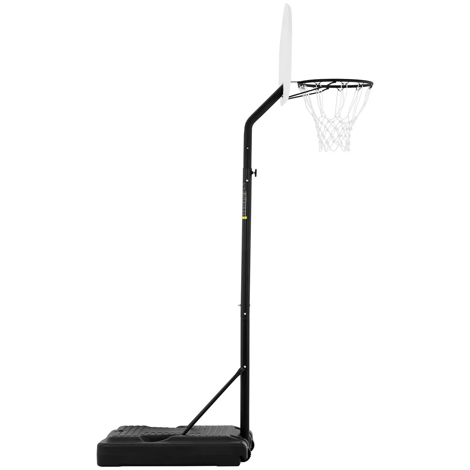 Basketballkurv med stativ - høydejusterbar - 190 til 260 cm.