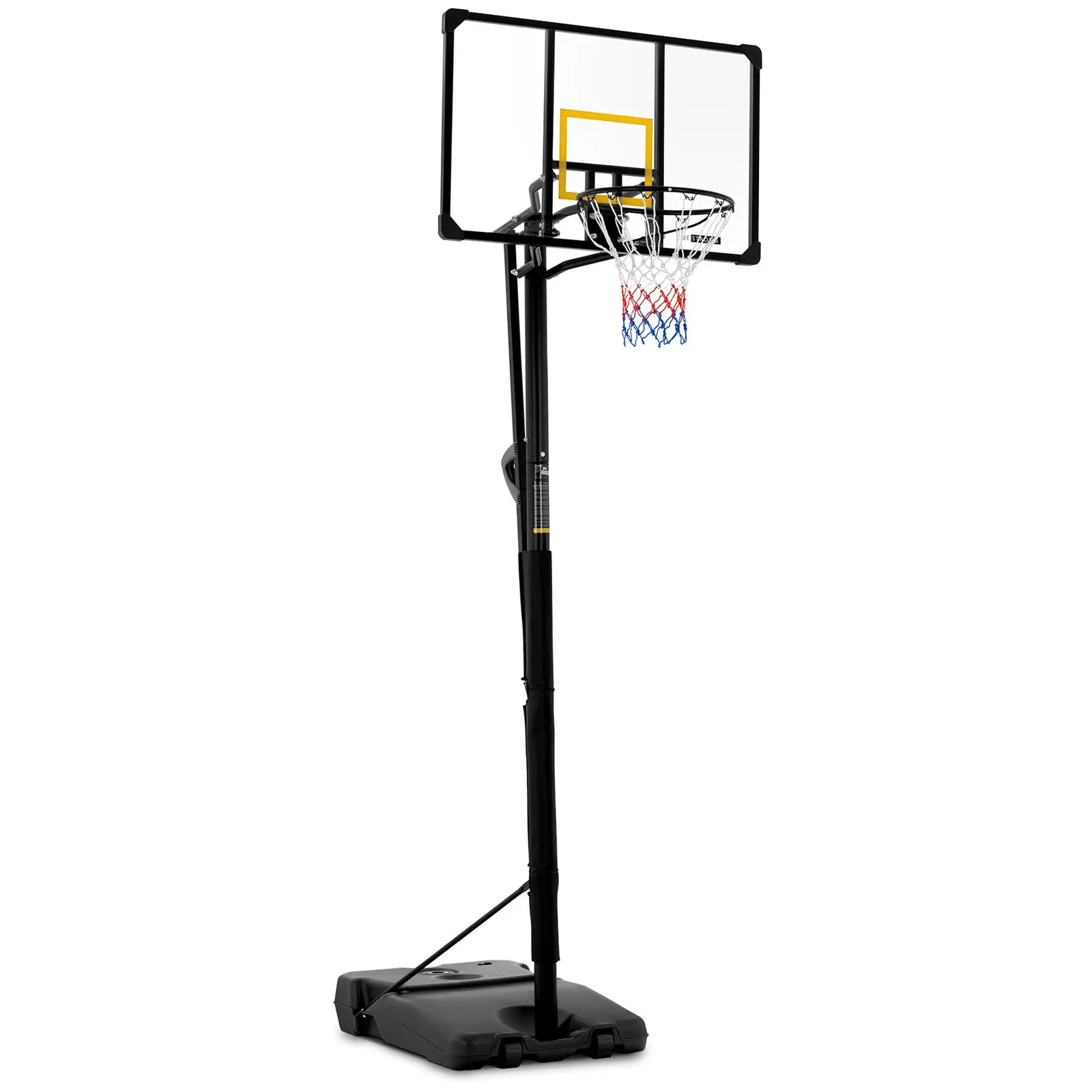 Basketkurv på stander - højdejusterbar - 230 til 305 cm