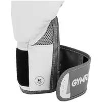 Boxing Gloves - 10 oz - interior mesh - white and light metallic grey