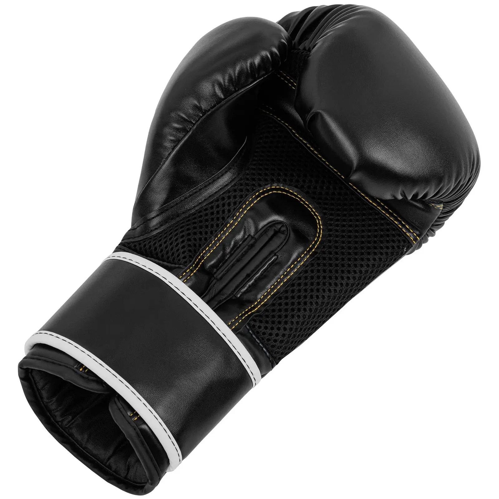 Boxerské rukavice - 14 oz - síťovina uvnitř - černé (Materiál: Syntetická kůže)