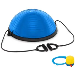Yoga balanseball inkl. elastiske bånd - 220 kg - blå