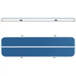 Aufblasbare Turnmatte - 400 x 100 x 20 cm - 200 kg - blau/weiß