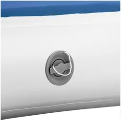 Aufblasbare Turnmatte - 600 x 100 x 20 cm - 300 kg - blau/weiß