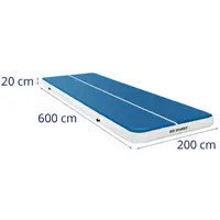 Opblaasbare Gymmat - 600 x 200 x 20 cm - 400 kg - blauw / wit