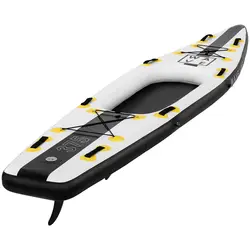 Nafukovací stand up paddleboard - 120 kg - černá / žlutá - sada s pádlem, sedátkem a příslušenstvím