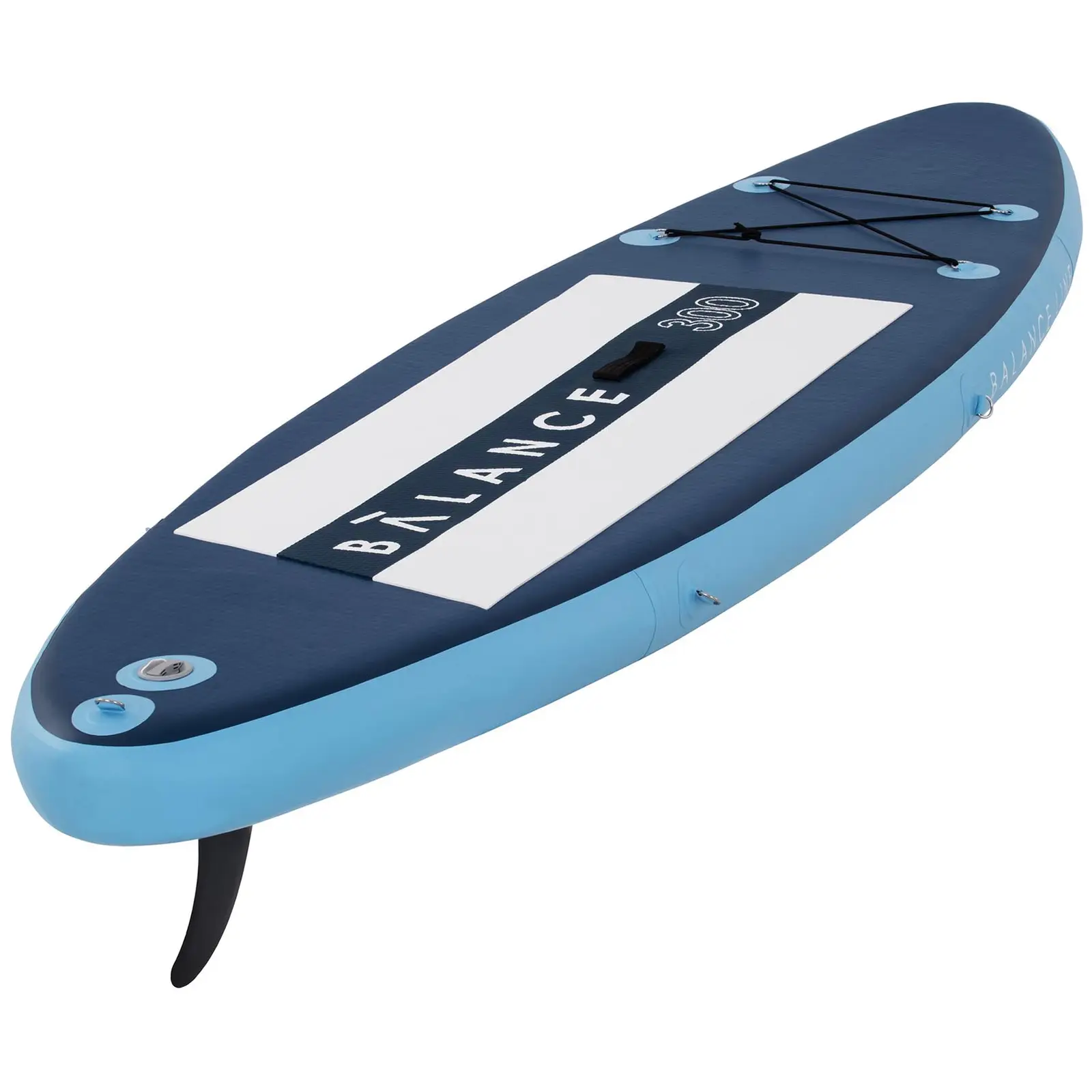 Inflatable SUP Board - 135 kg - blue/navy blue - set with paddle and accessories