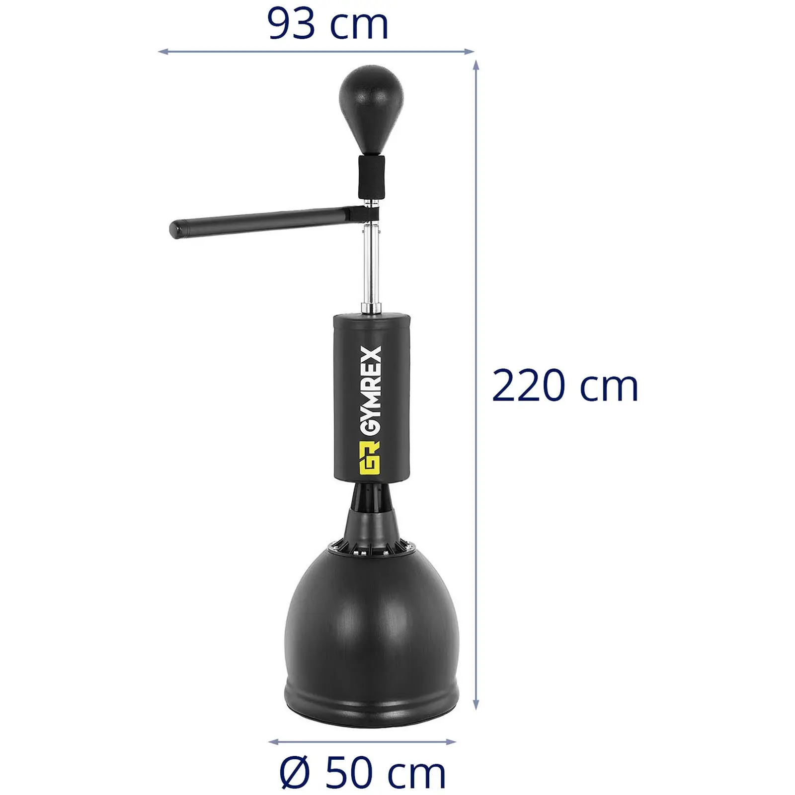 Bokseball - med refleksstang - 160-220 cm