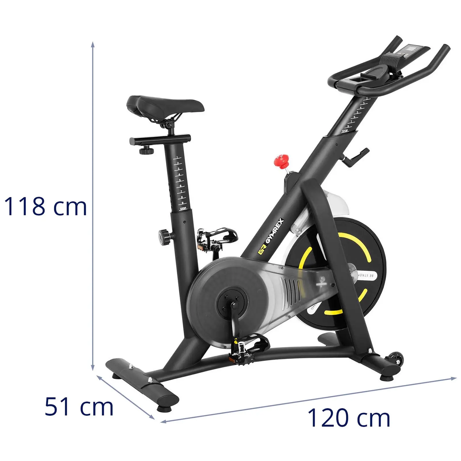 Bicicleta estática - masa de inercia 13 kg - LCD
