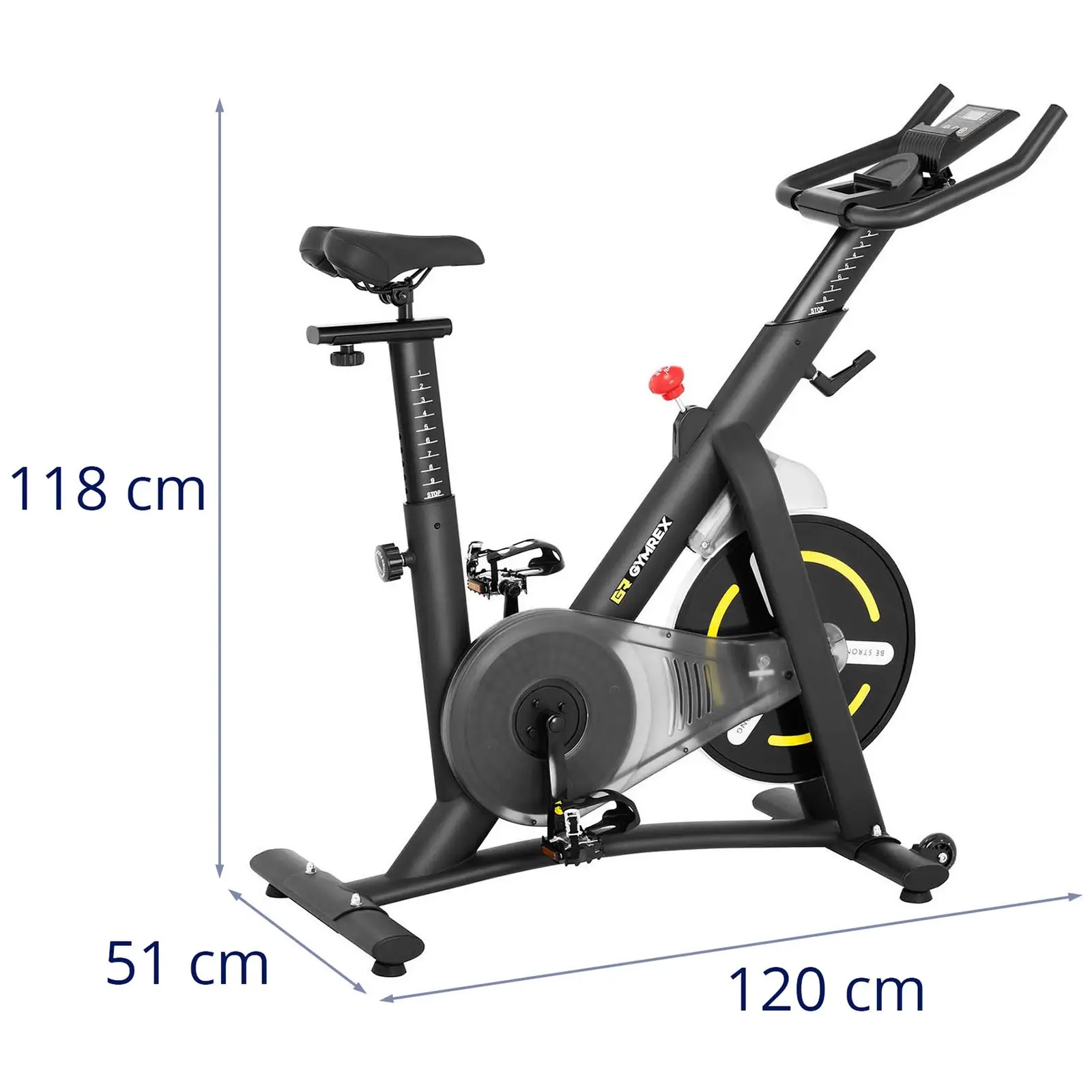 Domácí rotoped - hmotnost setrvačníku 13 kg - LCD (Rozměry (DxŠxV): 120 x 51 x 118 cm)