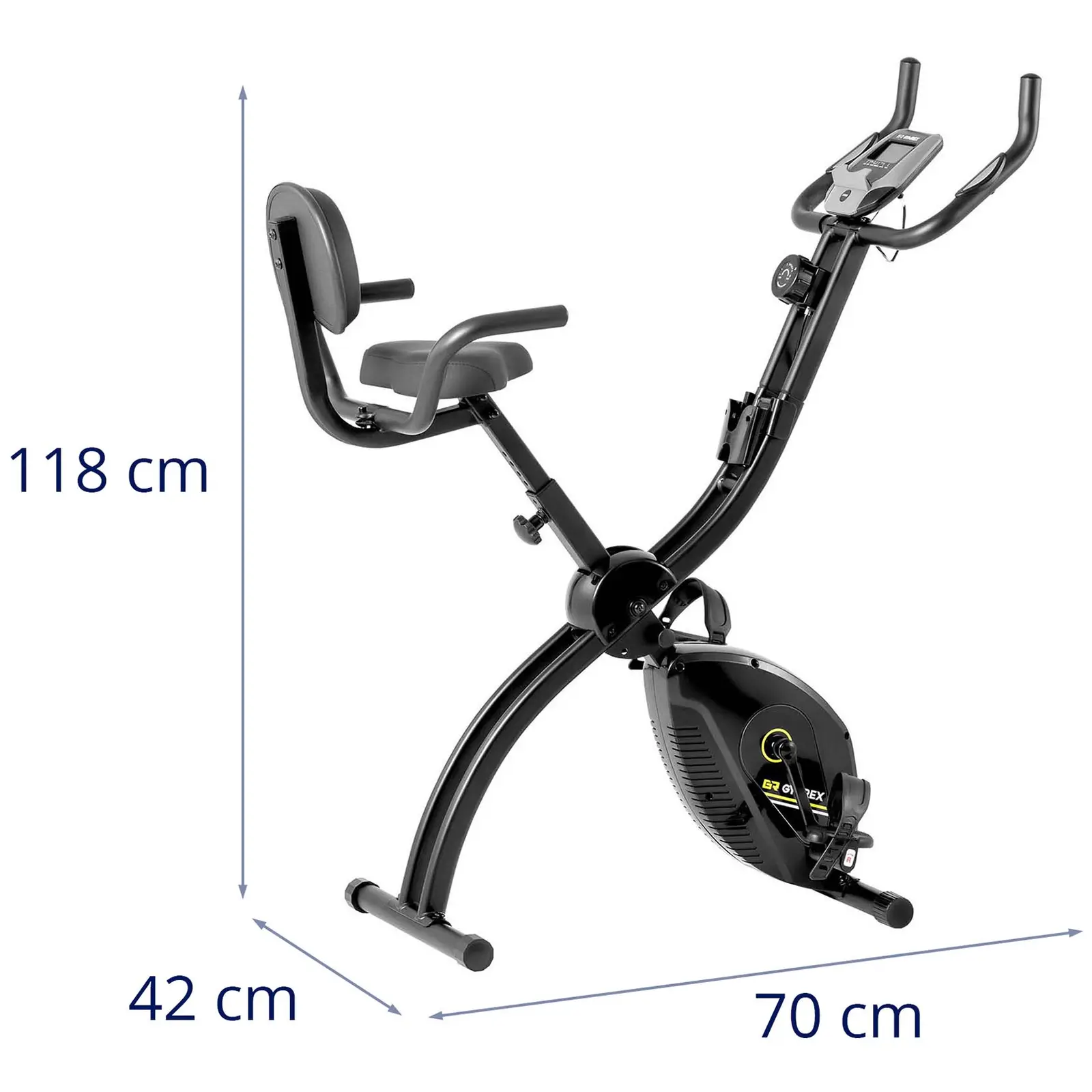 Stationary bike with deals backrest