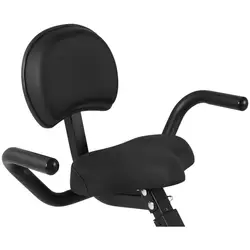 Stationary Bike - folding - backrest - extra handles - black