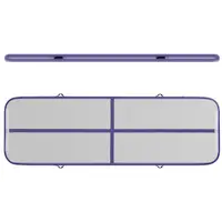 Aufblasbare Turnmatte - 300 x 100 x 10 cm - 150 kg - grau/violett