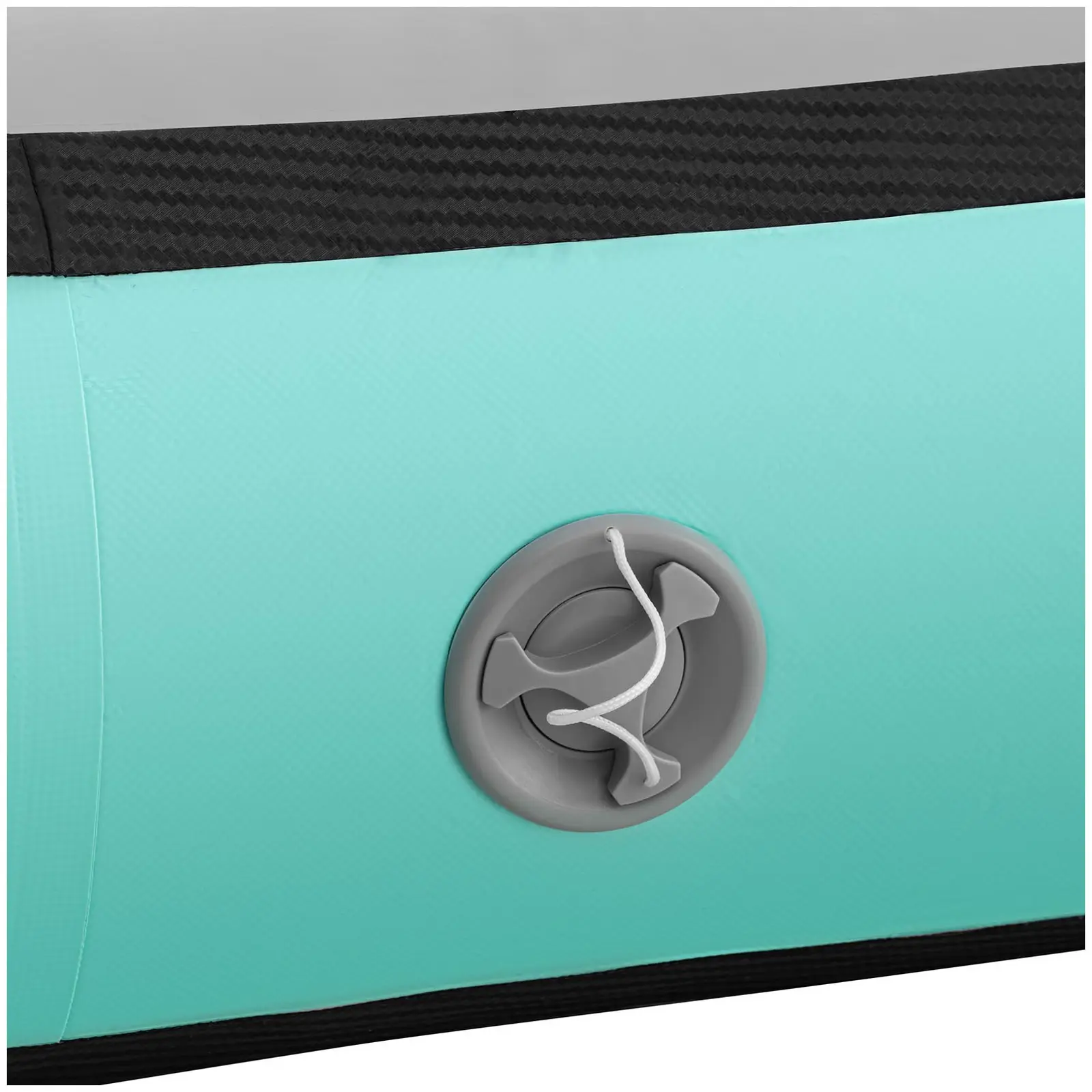 Nadmuchiwana mata gimnastyczna - 170 kg - 400 x 100 x 20 cm - zielony (Grubość materaca: 200 mm)