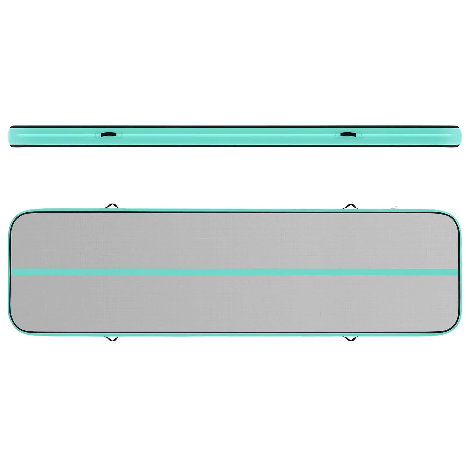 Nadmuchiwana mata gimnastyczna - 170 kg - 400 x 100 x 20 cm - zielony