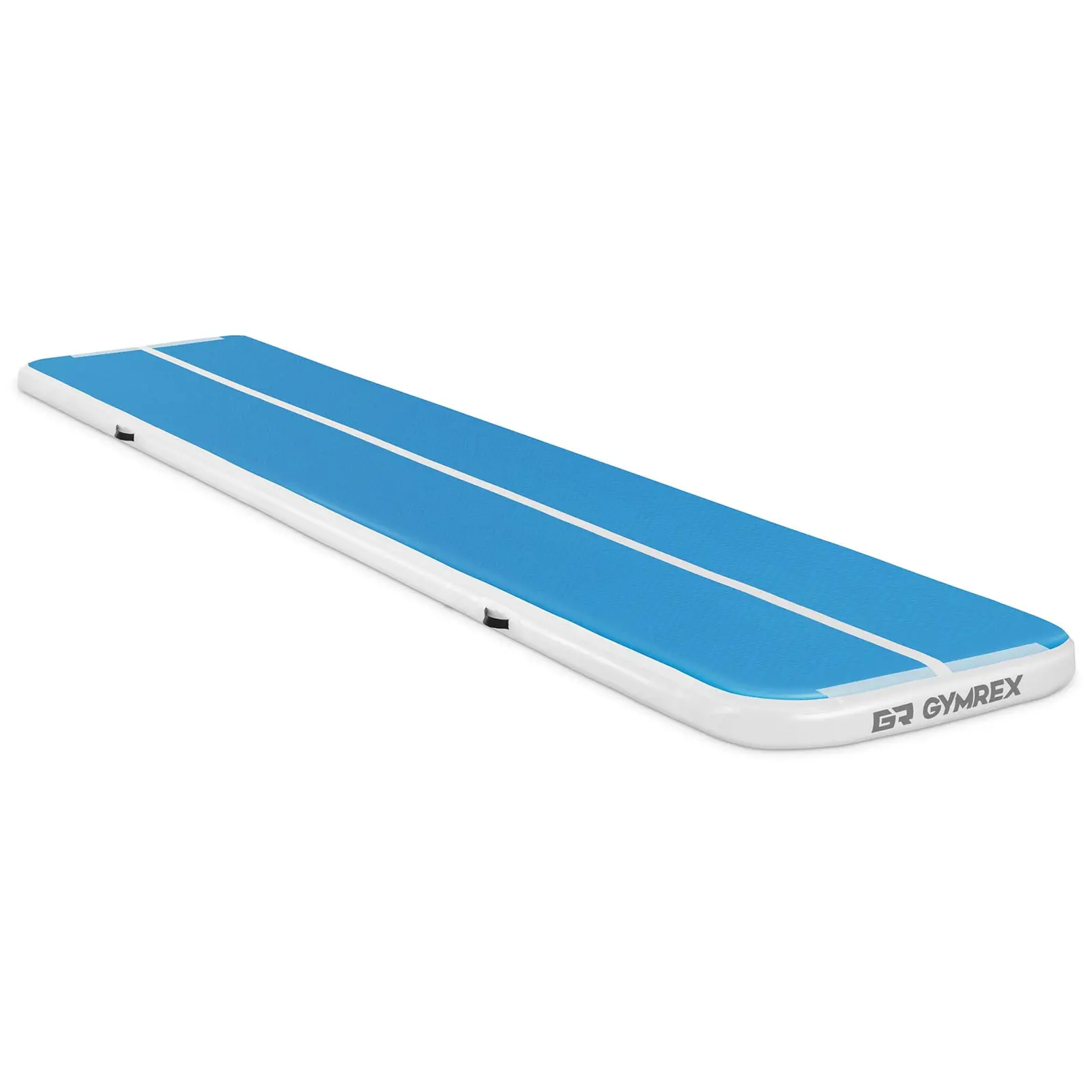 Tapis de gym gonflable - 500 x 100 x 10 cm - 190 kg - Bleu/blanc