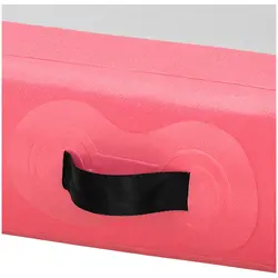 Uppblåsbar gymnastikmatta - 500 x 100 x 20 cm - 190 kg - Grå/rosa
