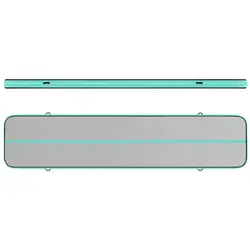 Aufblasbare Turnmatte - 500 x 100 x 20 cm - 190 kg - grau/grün