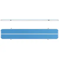 Opblaasbare gymnastiekmat - 600 x 100 x 10 cm - 210 kg - blauw / wit