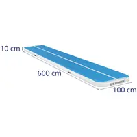 Tappetino da ginnastica gonfiabile - 600 x 100 x 10 cm - 210 kg - Blu/bianco