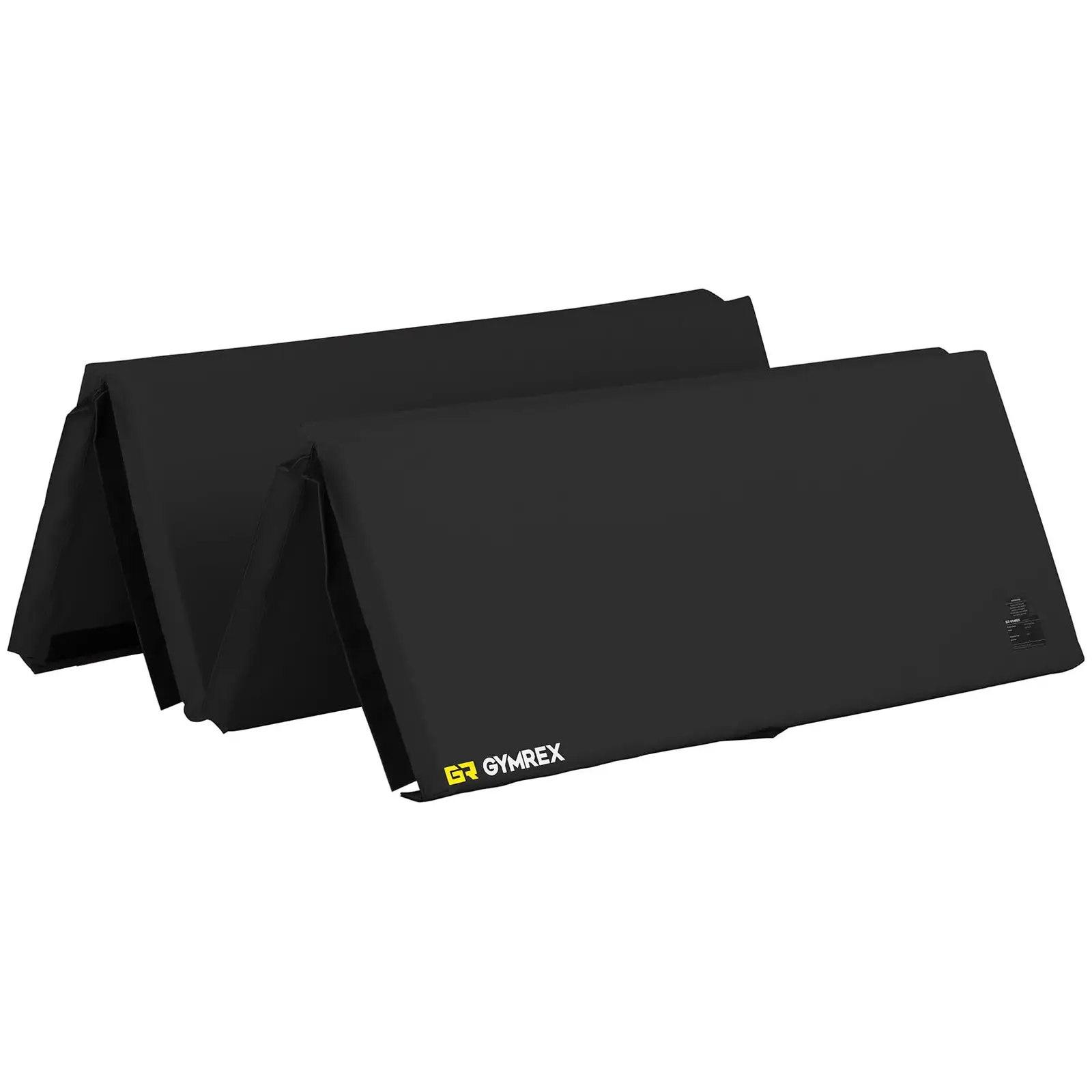 Gymnastická žíněnka - 200 x 120 x 5 cm - skládací - černá - nosnost do 170 kg (Barva: Černá)