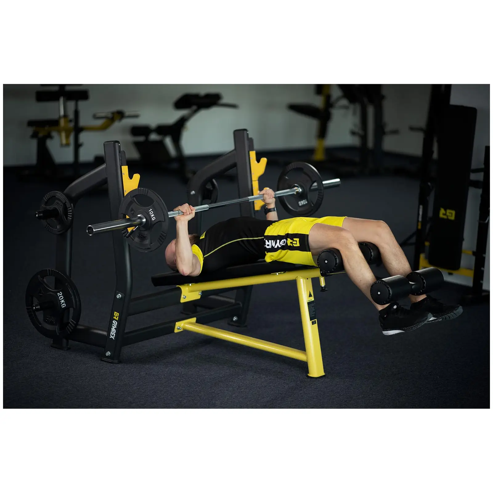 Banc décliné - 135 kg - 1 080 x 270 mm (Charge max. support de barre: 200 kg)