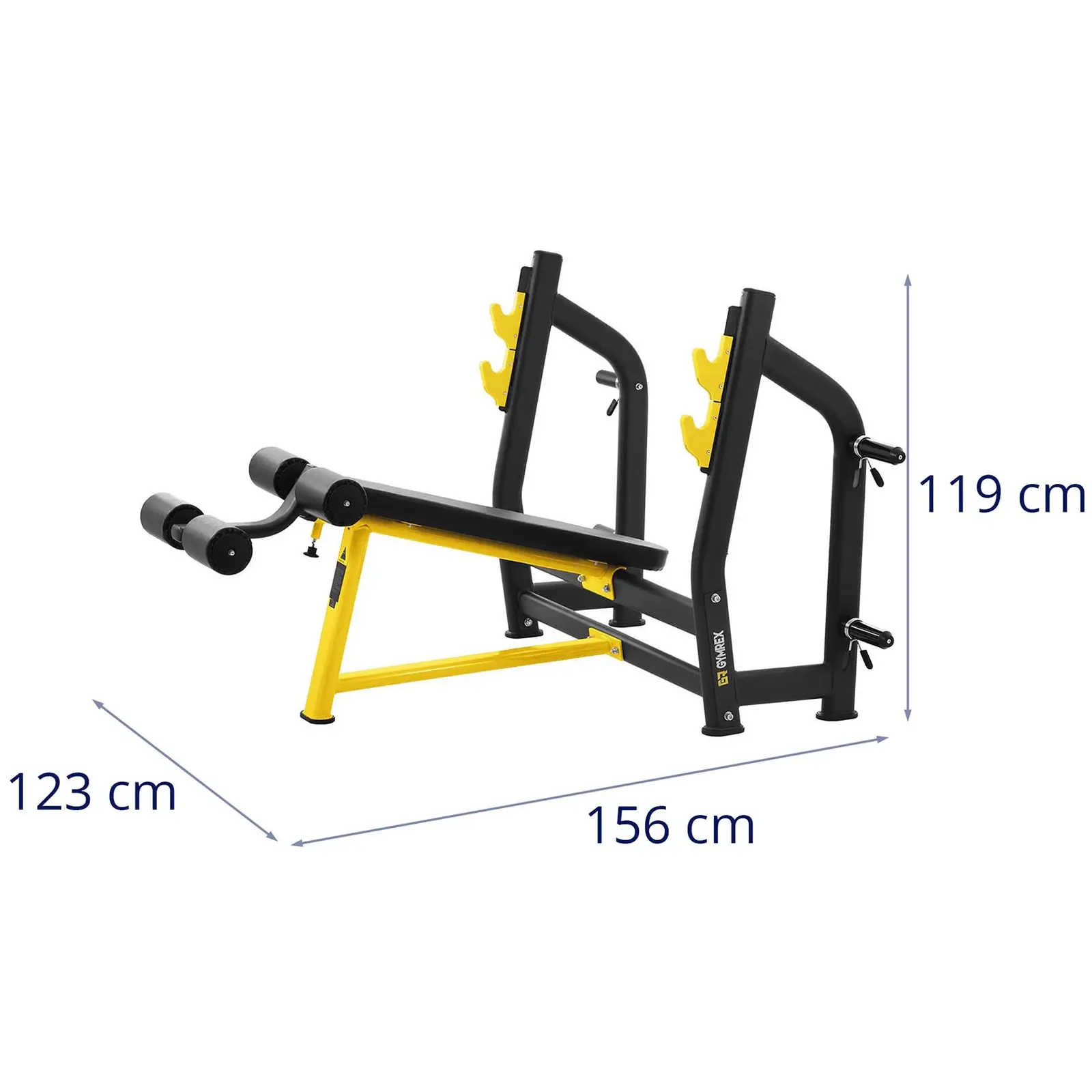 Banc décliné - 135 kg - 1 080 x 270 mm (Dimensions siège [mm]: 1 080 x 270)