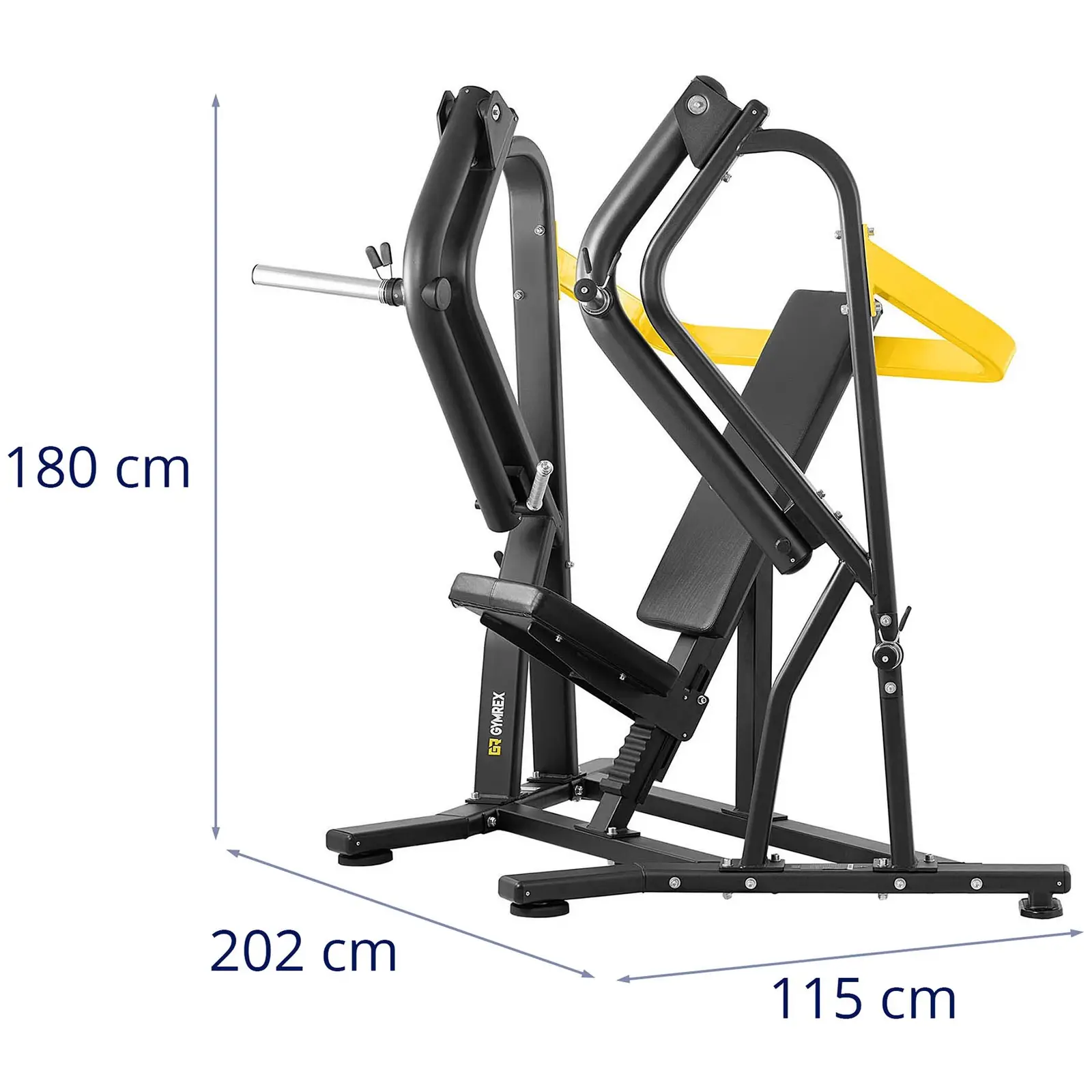 Posilovač prsních svalů - 135 kg (Rozměry (DxŠxV): 115 x 202 x 180 cm)