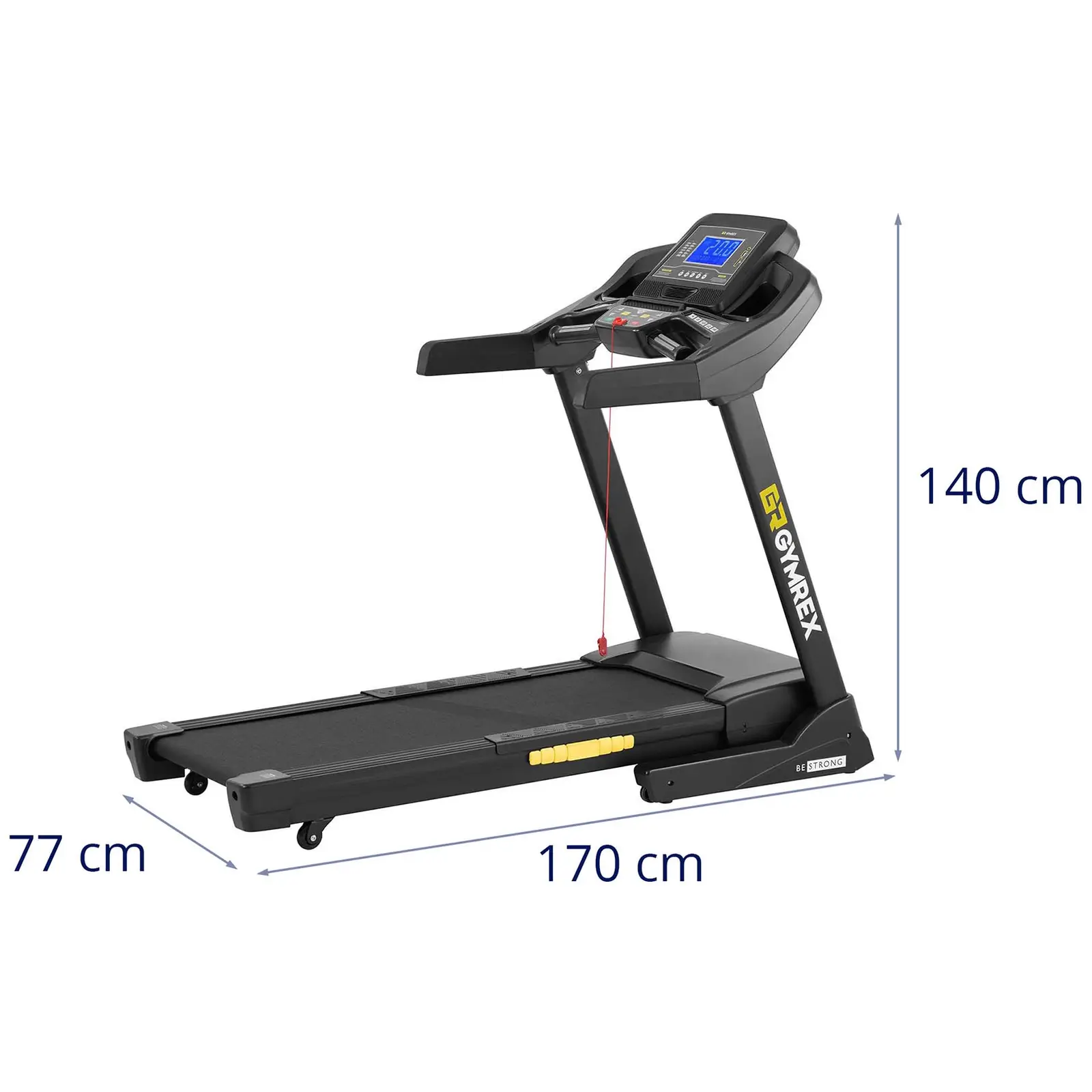 Tapis de course pliable - 1350 W - 1 - 20 km/h - 150 kg - 12 programmes - Ventilateur (Bluetooth: Oui)
