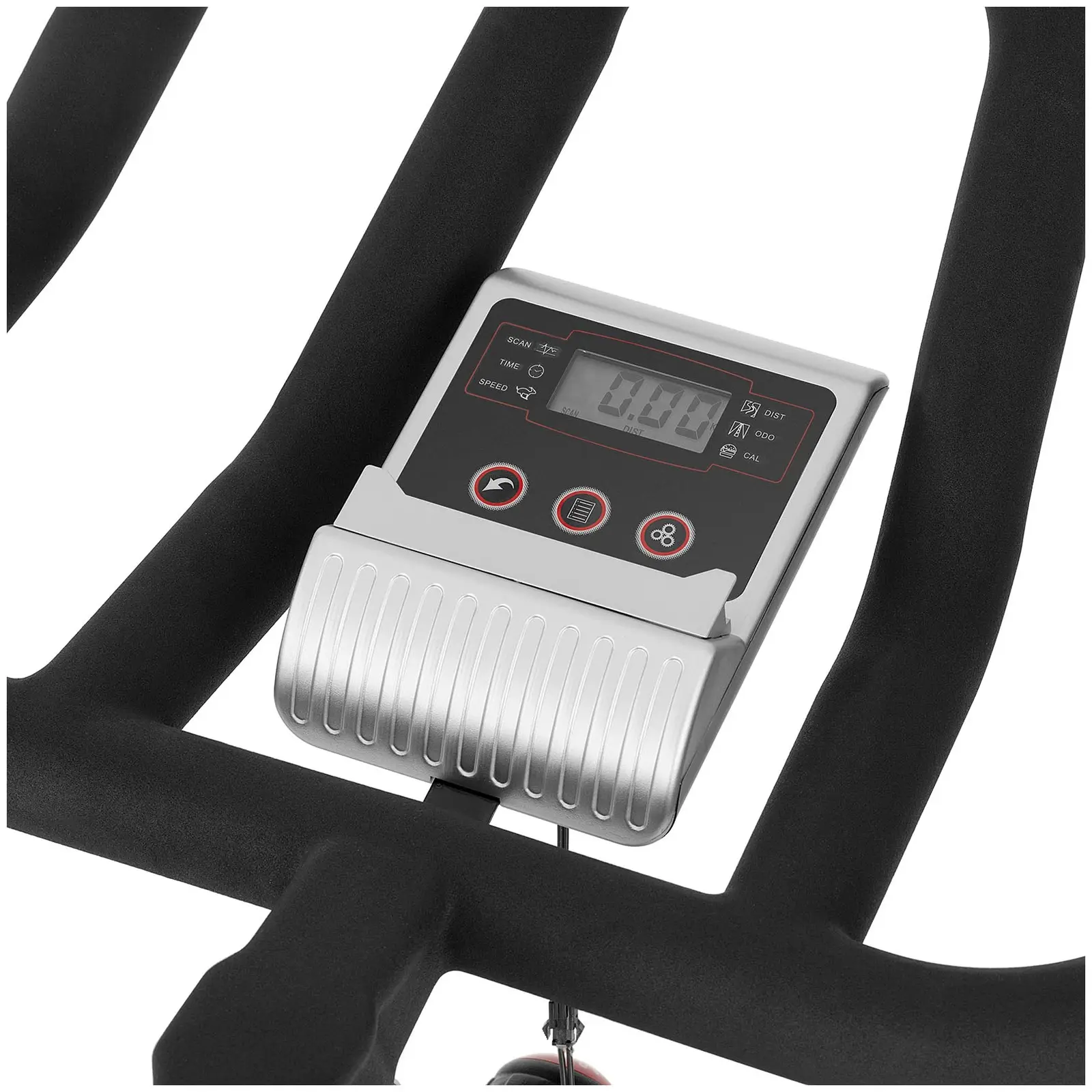 Vélo d'intérieur - Roue d'inertie de 20 kg - Supporte jusqu'à 120 kg - LCD (Poids de la roue d'inertie: 20 kg)