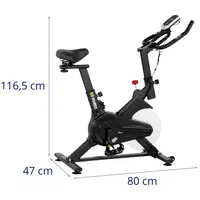 Stationary Bike - flywheel 6 kg - loadable up to 100 kg - LCD