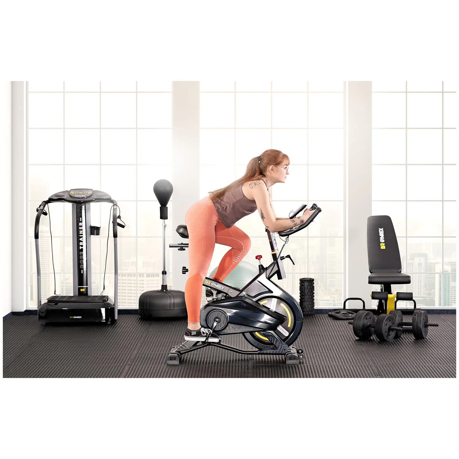 Stationary Bike - flywheel 13 kg - loadable up to 100 kg - LCD