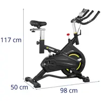 Motionscykel - pedalbelastning 13 kg - LCD - med støddæmpere