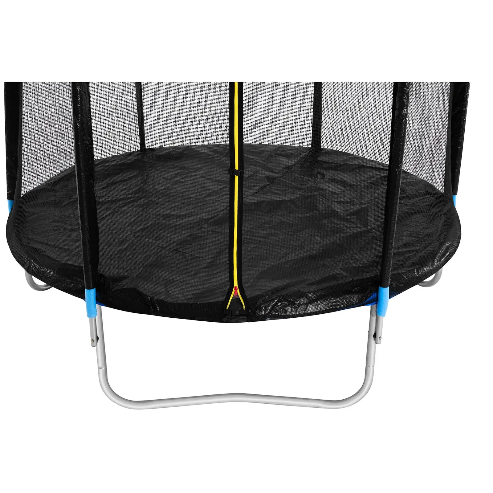 Trampolin med net - 244 cm i diameter - 80 kg - sort/blå