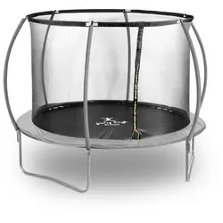 Brugt Trampolin med net - 305 cm i diameter - 100 kg - sort/grå