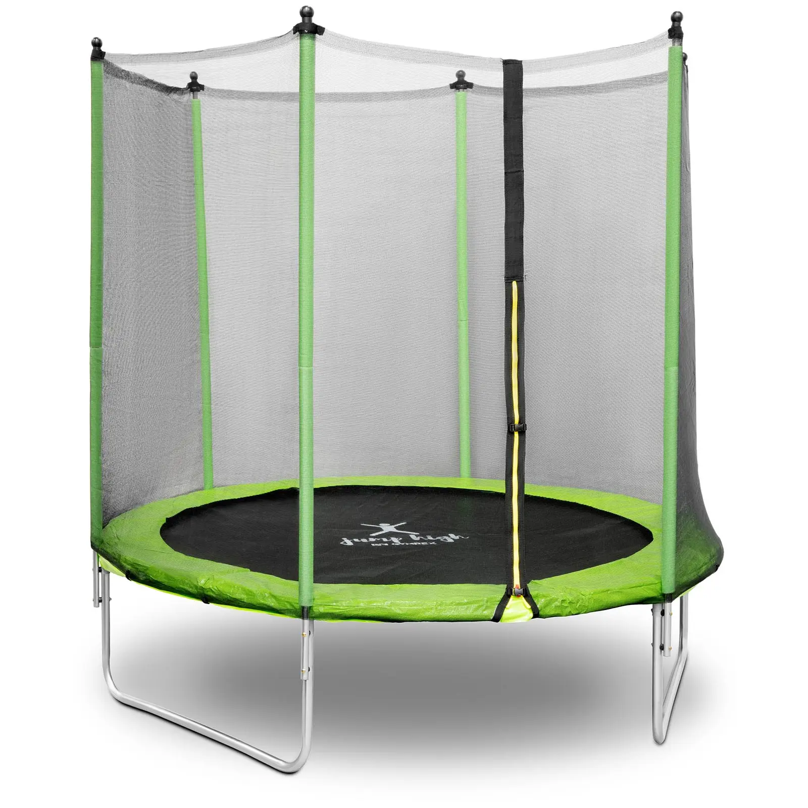 Gartentrampolin - Ø 244 x 180 cm - 80 kg - Netz - Schwarz/Grün