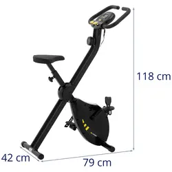 Motionscykel - svängmassa 1,5 kg - kan belastas med upp till 110 kg - LCD - kan fällas ihop
