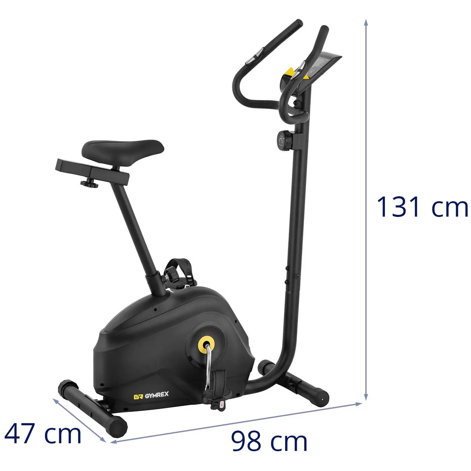 Treningssykkel - svinghjulsmasse 4 kg - bæreevne opp til 110 kg - LCD - 72 - 88,5 cm høyde