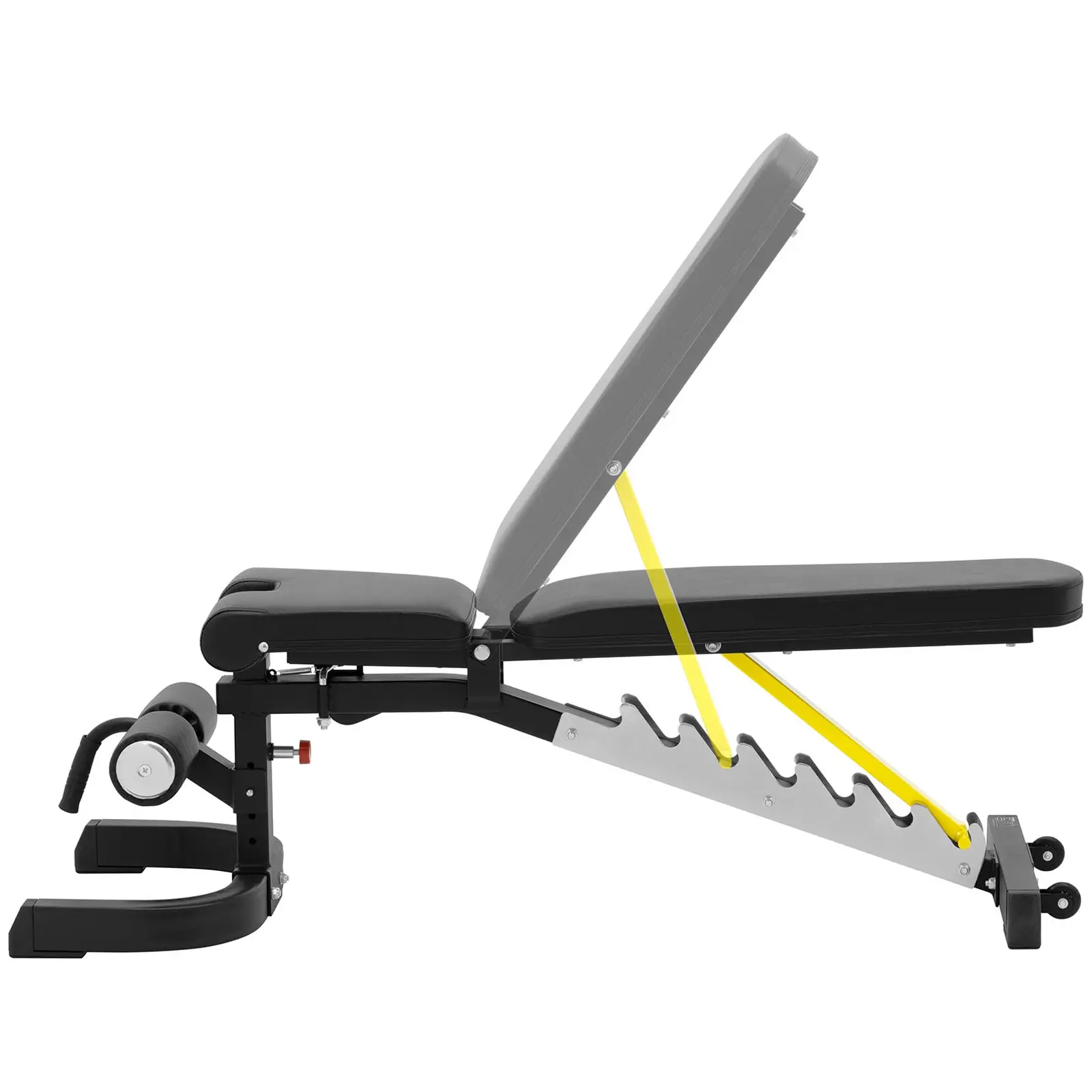 Banc de musculation - capacité de charge jusqu'à 150 kg - réglable - inclinaison de 80 - 180 ° - pliable (Dimensions siège [mm]: 400 x 380)