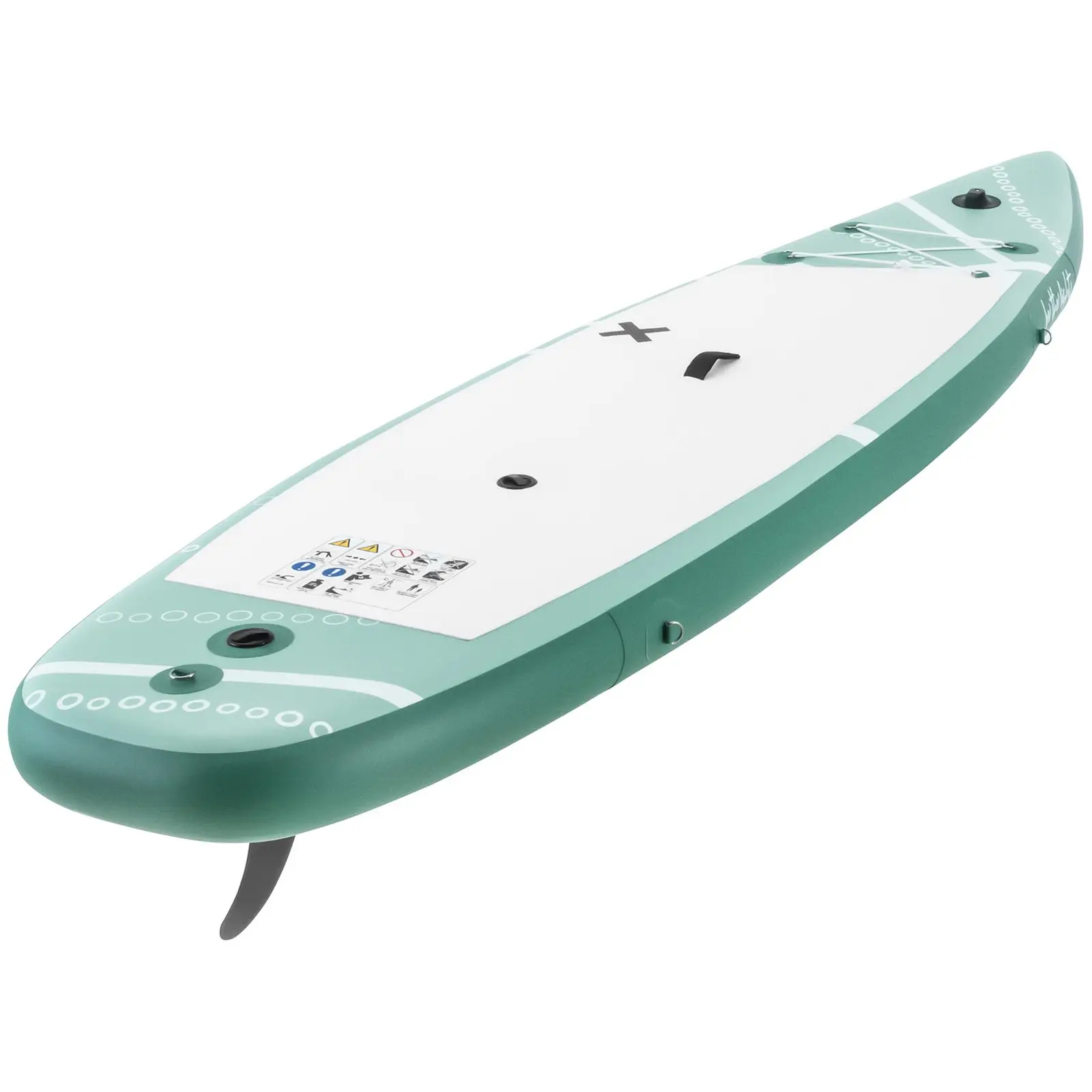 Stand up paddle board - nafukovací - 125 kg - zelený - dvojkomorový - 329 x 78 x 38.5 cm