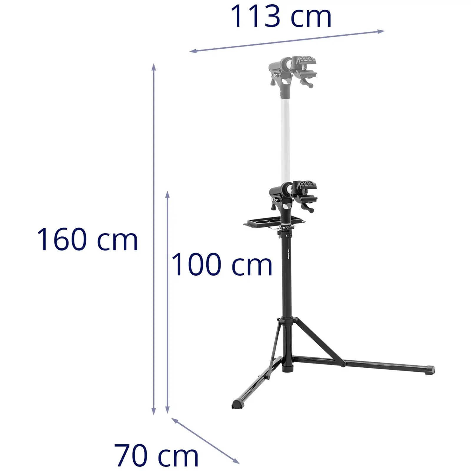 Kerékpárszerelő állvány  - 1000–1600 mm - összecsukható - max. 25 kg - 2 láb