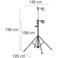 Kerékpárszerelő állvány - 1080–1900 mm - összecsukható - max. 25 kg - szorítókar