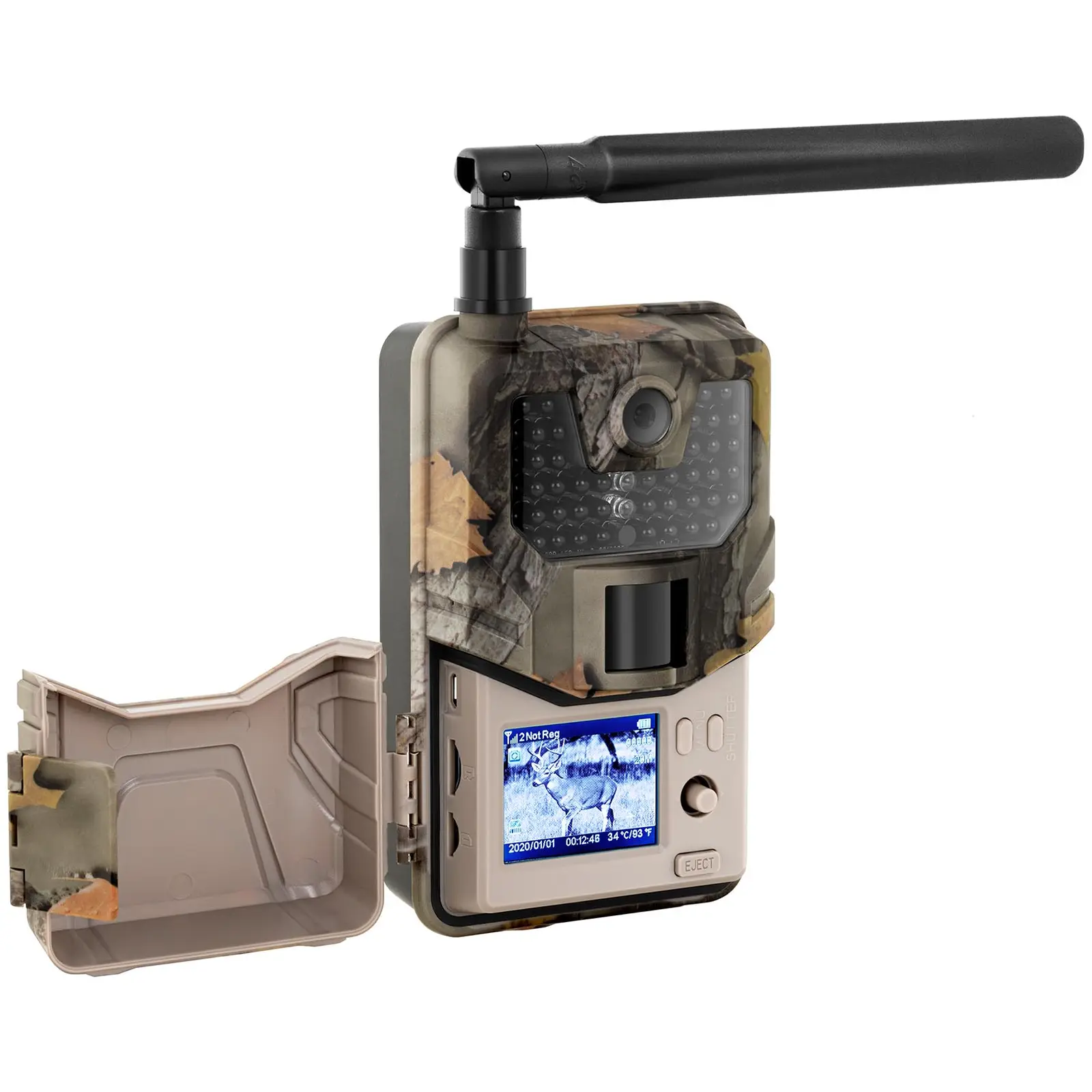 Åtelkamera - 8 MP - Full HD - 44 IR-LEDs - 20 m - 0,3 s - LTE med GSM-förstärkare