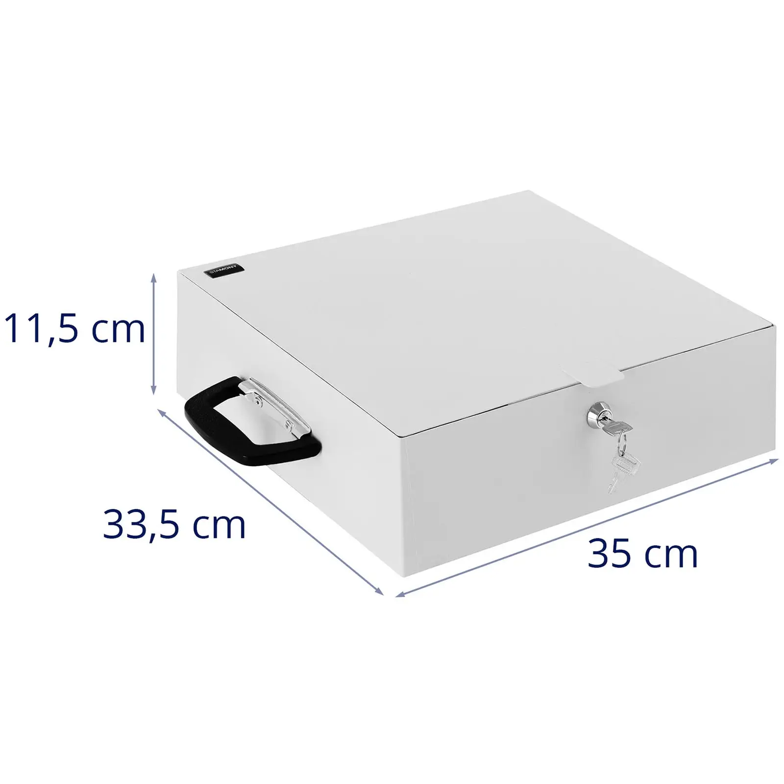 Coffre-fort document - 350 x 320 x 110 mm - Format A4 (Dimensions de l'envoi (LxlxH): 41 x 21 x 45 cm)